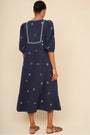 Hana Embroidered Dress - Midnight