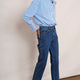 Harper Slim Leg Jean - Embroidered Mid Wash