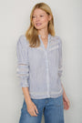 Harper Blouse - Blue/ Ivory Stripe