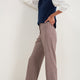 Ingrid Check Crop Trouser - Tan/Red Check