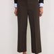 Ingrid Straight Leg Trouser - Black/Chocolate Check