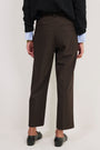 Ingrid Straight Leg Trouser - Black/Chocolate Check