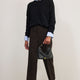 Ingrid Straight Leg Trouser - Black/Chocolate Check