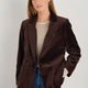 Iris Cotton Velvet Blazer - Cocoa