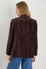 Iris Cotton Velvet Blazer - Cocoa