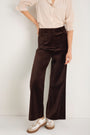 Iris Cotton Velvet Trouser - Cocoa