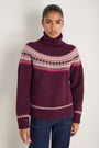 Iris Fairisle Jumper - Deep Fig