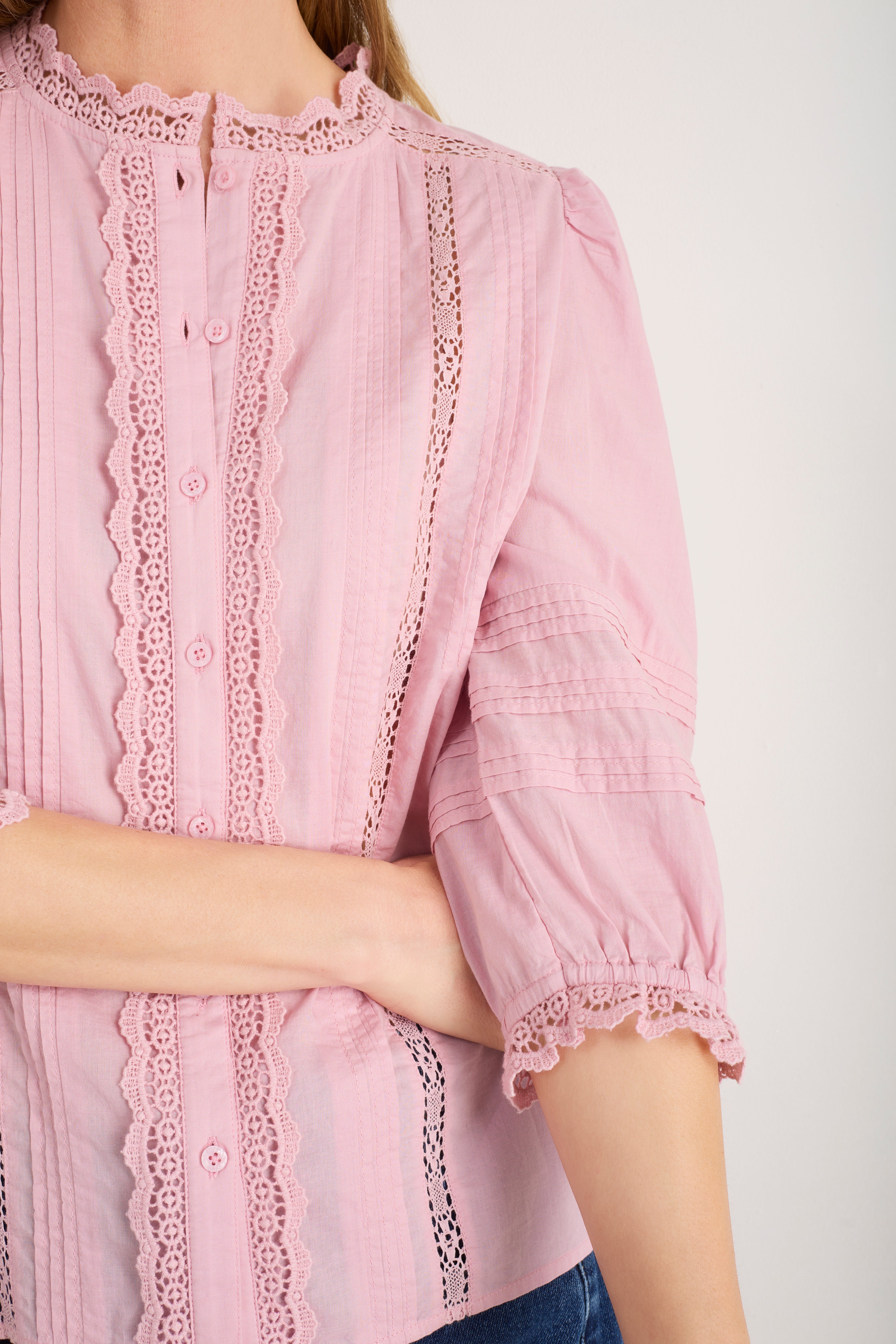 Isla Blouse - Blush Pink