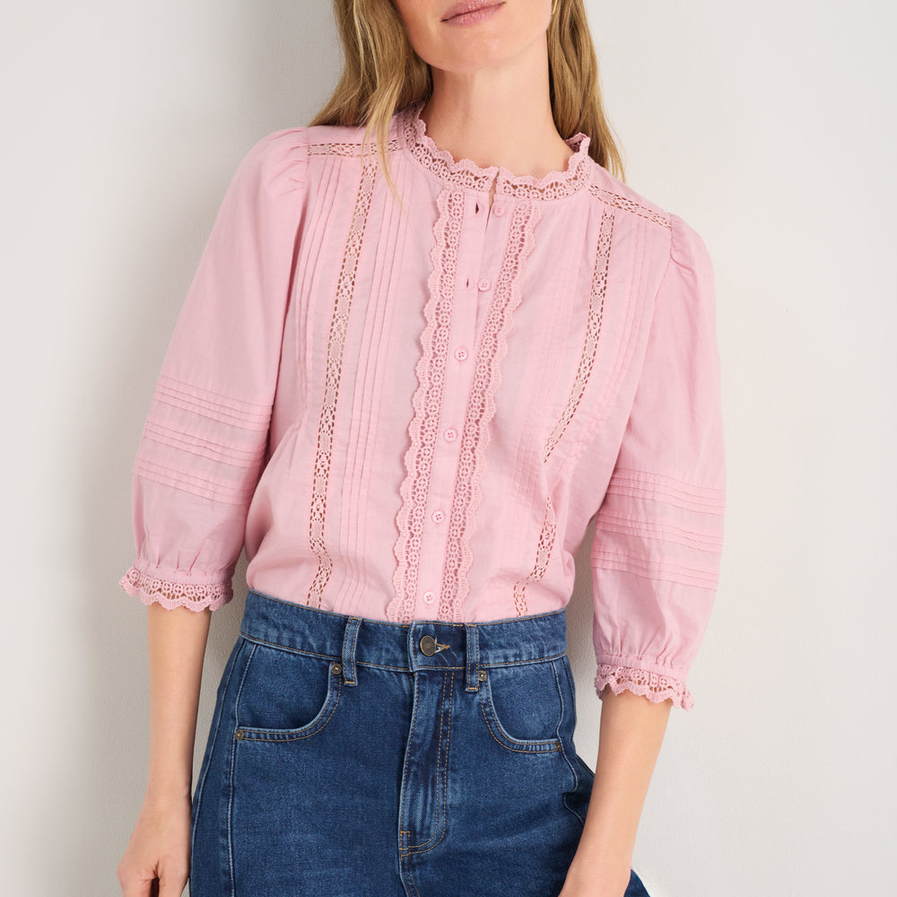 Isla Blouse - Blush Pink
