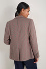 Ingrid Blazer - Tan/Red Check