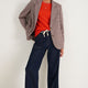 Ingrid Blazer - Tan/Red Check
