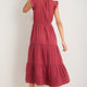 Jacinda Dress - Sangria Red