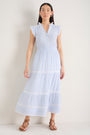 Jacinda Dress - Sky Blue/White Stripe