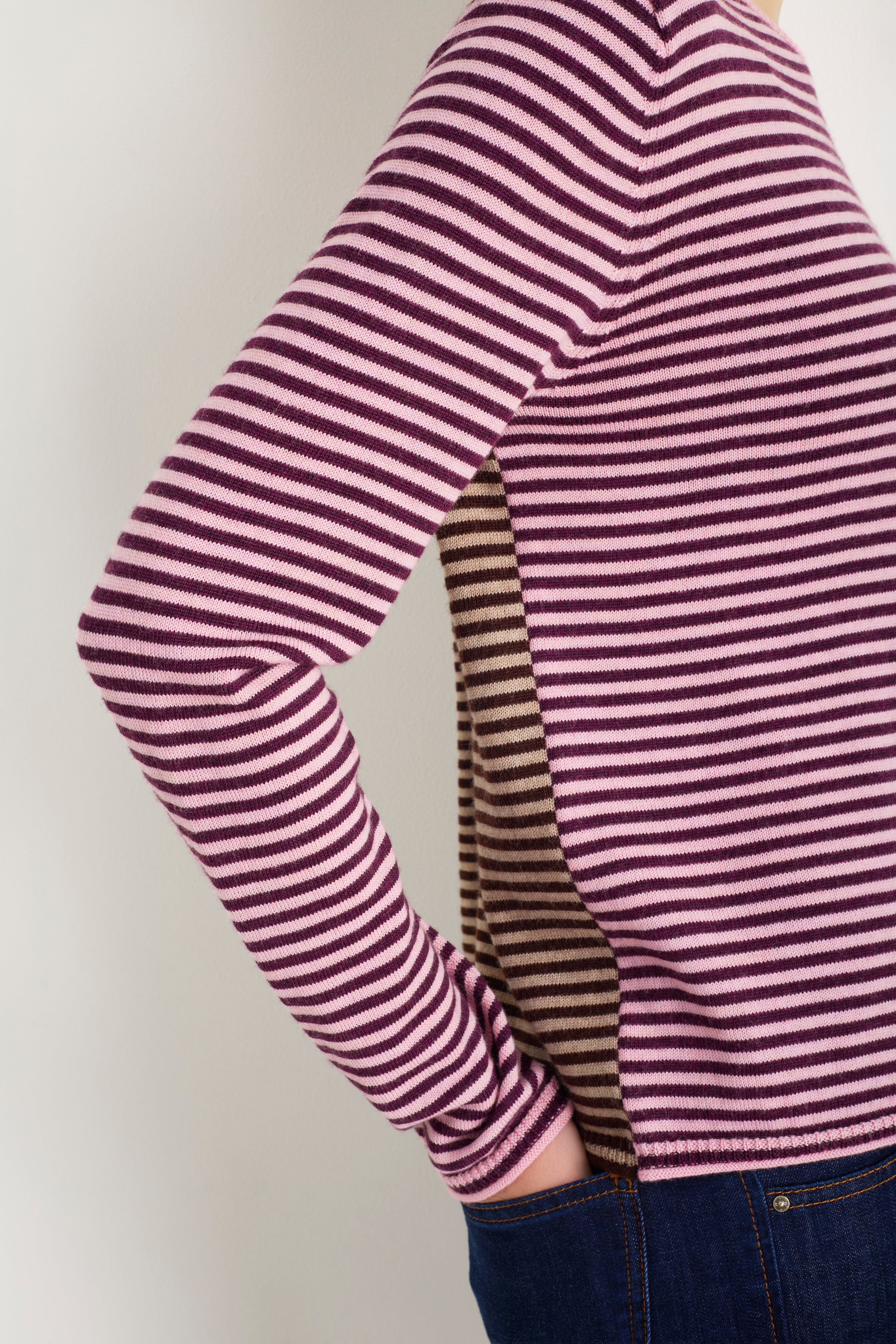 Josephine Merino Jumper - Multi Stripe
