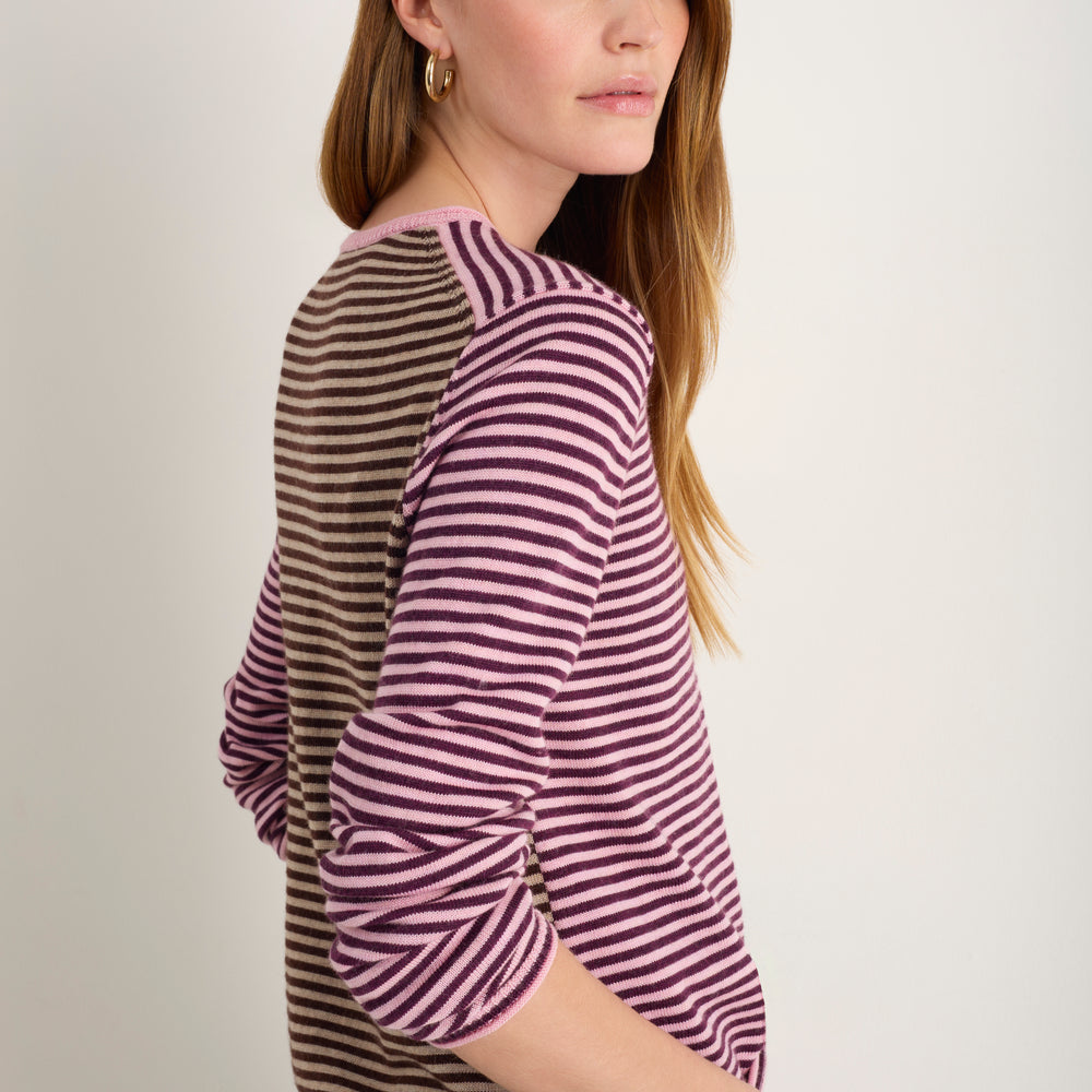 Josephine Merino Jumper - Multi Stripe