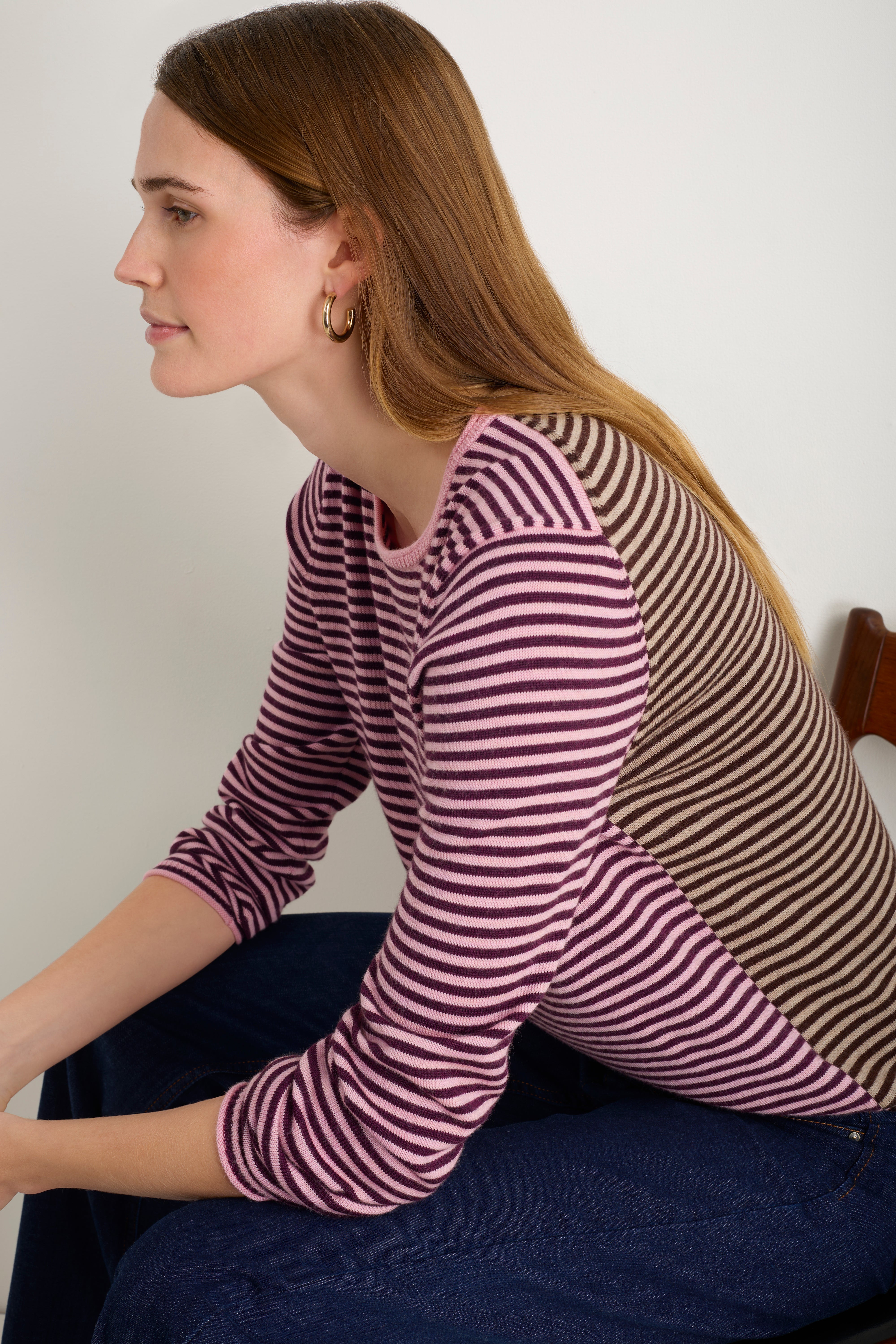 Josephine Merino Jumper - Multi Stripe