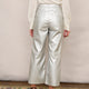 Jules Faux Leather Trousers - Silver