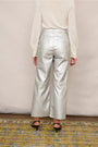 Jules Faux Leather Trousers - Silver