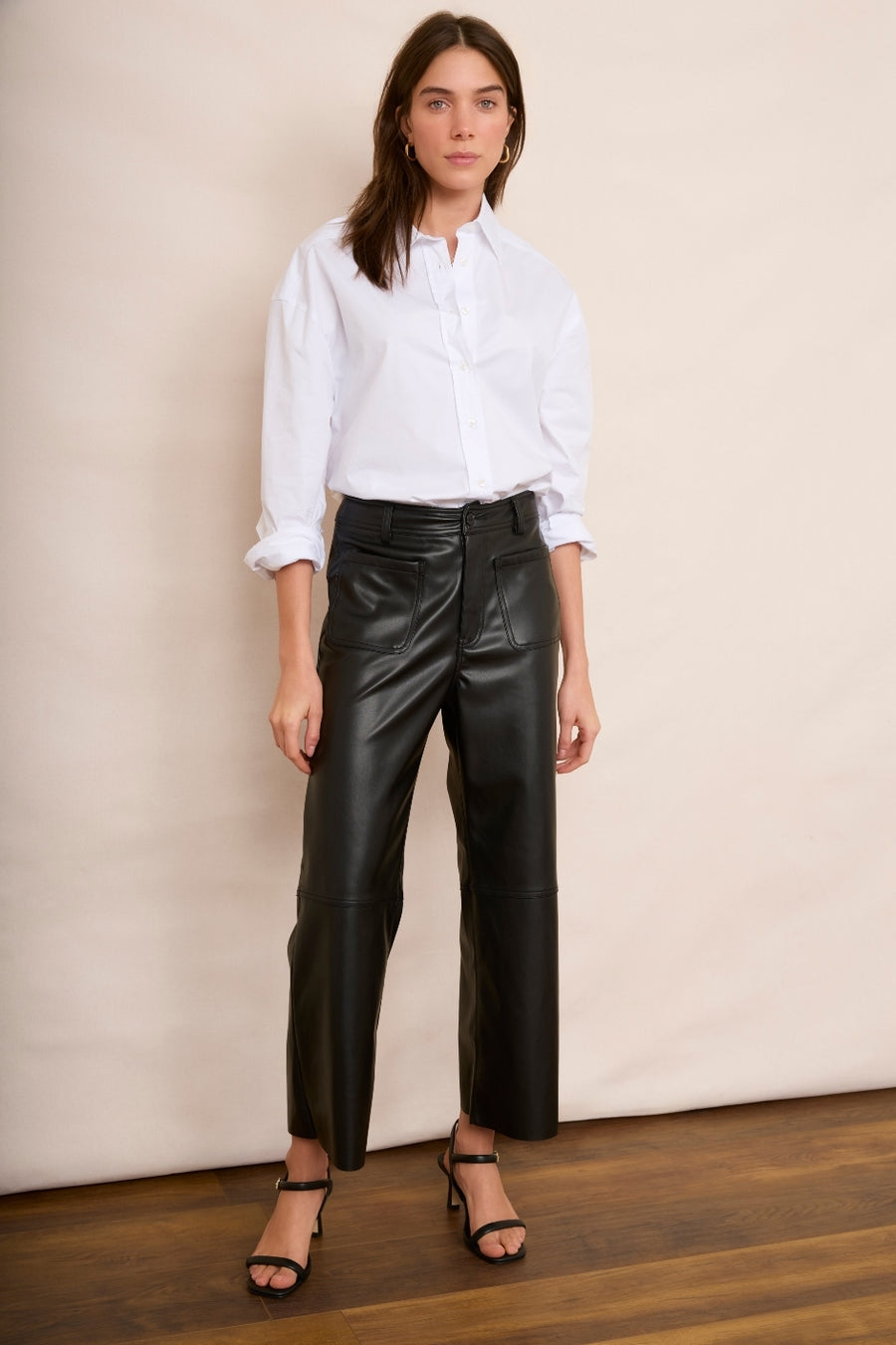 Jules Faux Leather Trousers Black – WYSE London