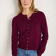 Katie Cashmere Cardigan - Deep Fig