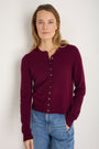 Katie Cashmere Cardigan - Deep Fig