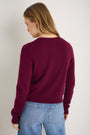 Katie Cashmere Cardigan - Deep Fig