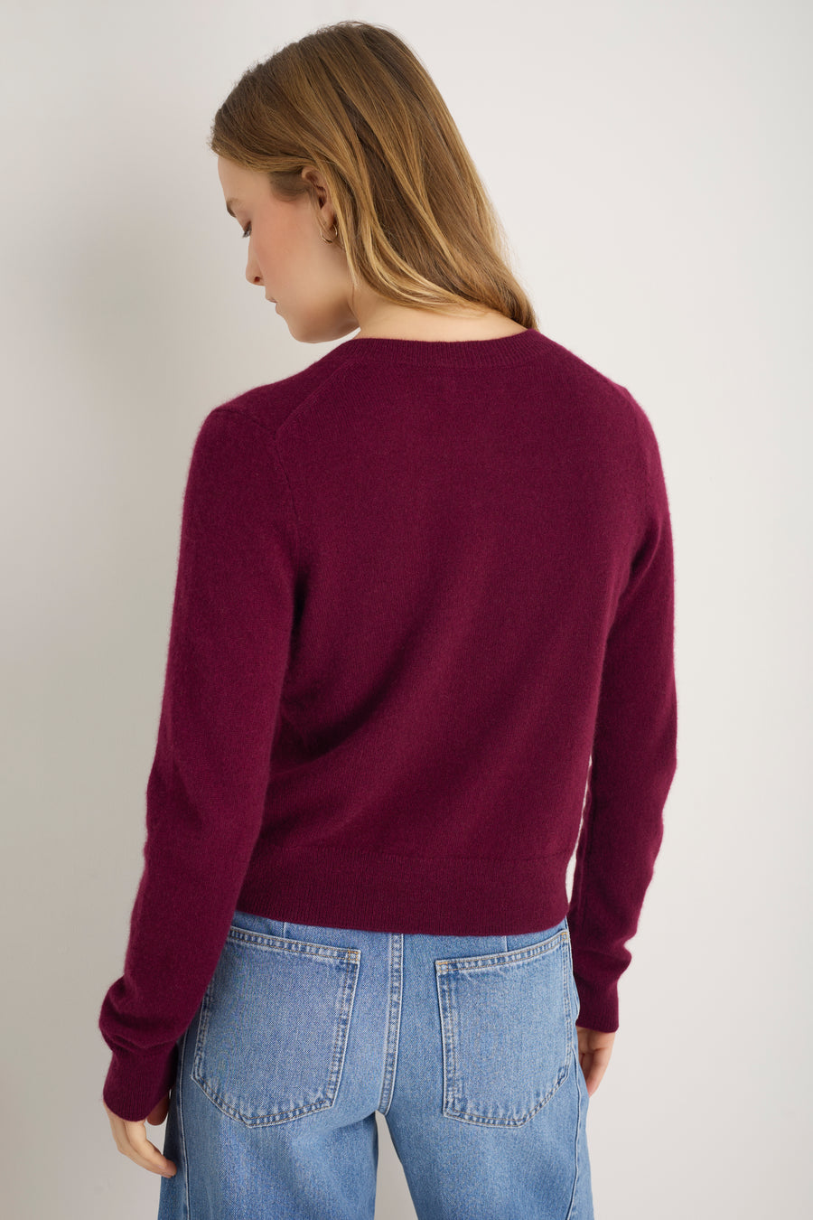 Katie Cashmere Cardigan - Deep Fig