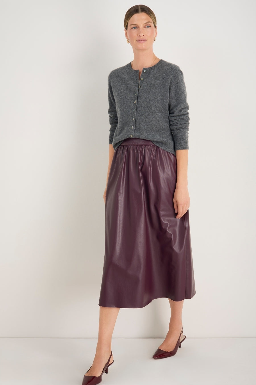 Katie Cashmere Cardigan - Grey Marl