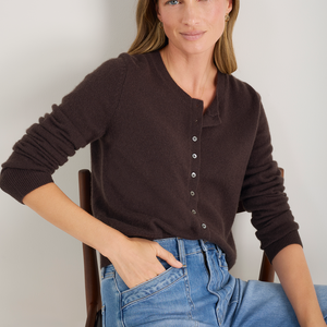 Katie Cashmere Cardigan - Cocoa