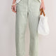Kaya Cargo Barrel Jean - Olive Stripe