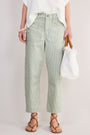 Kaya Cargo Barrel Jean - Olive Stripe