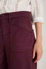 Kaya Cargo Barrel Jean - Raisin