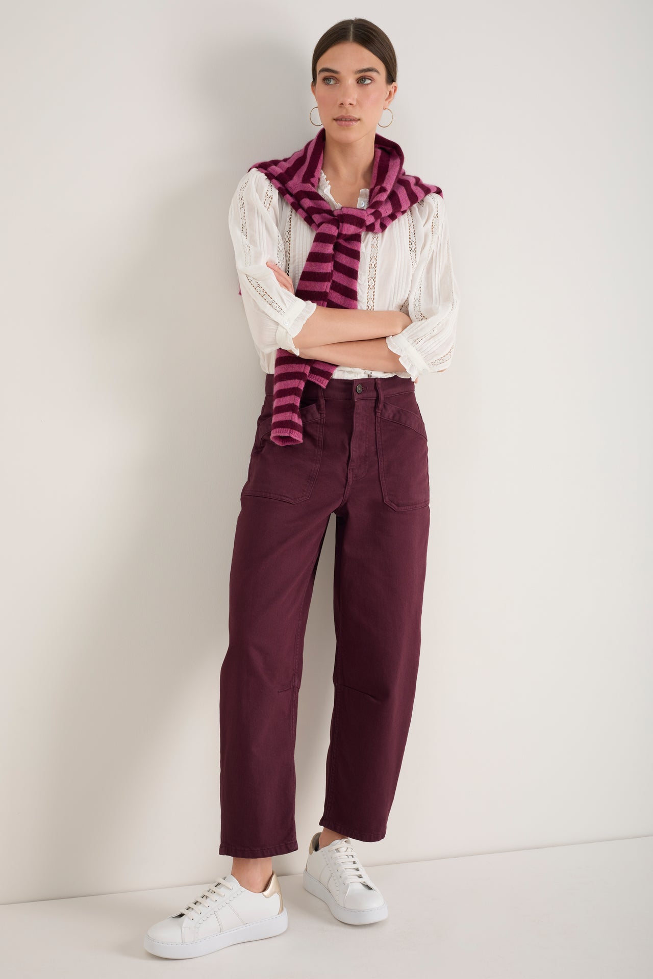 Kaya Cargo Barrel Jean - Raisin – WYSE London