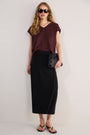 Kayla Jersey Skirt - Black
