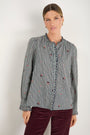 Keely Shirt - Check Embroidered