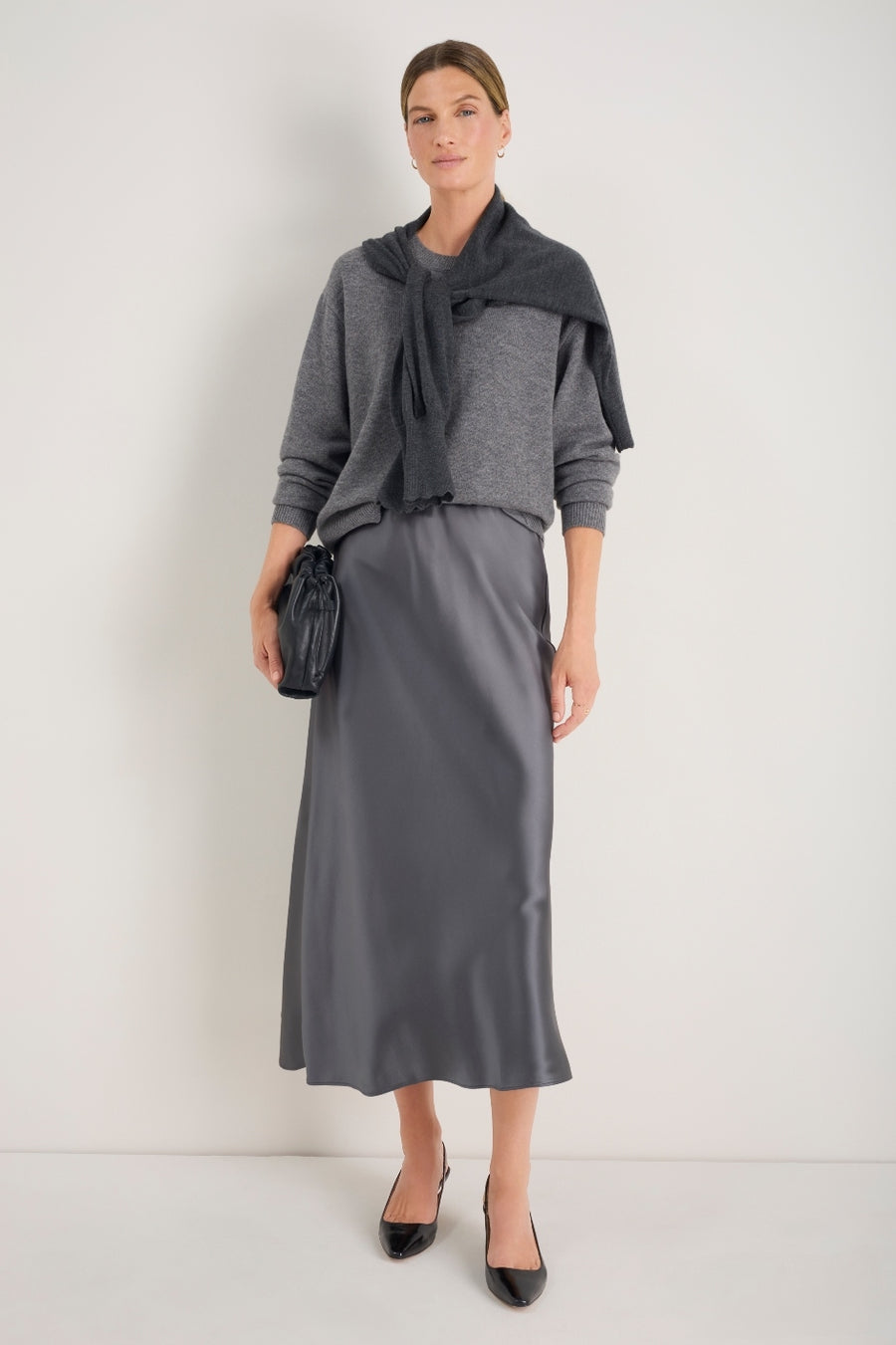 Kendall Skirt - Charcoal Grey