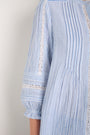 Kiki Blouse - Sky Blue/White Stripe