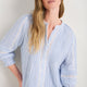 Kiki Blouse - Sky Blue/White Stripe