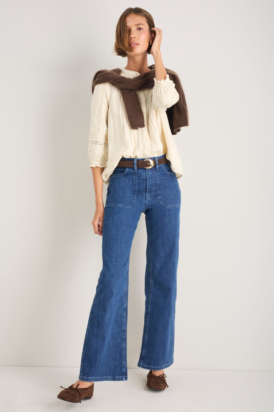 Flossie Carpenter Flare Jean - Mid Wash – WYSE London