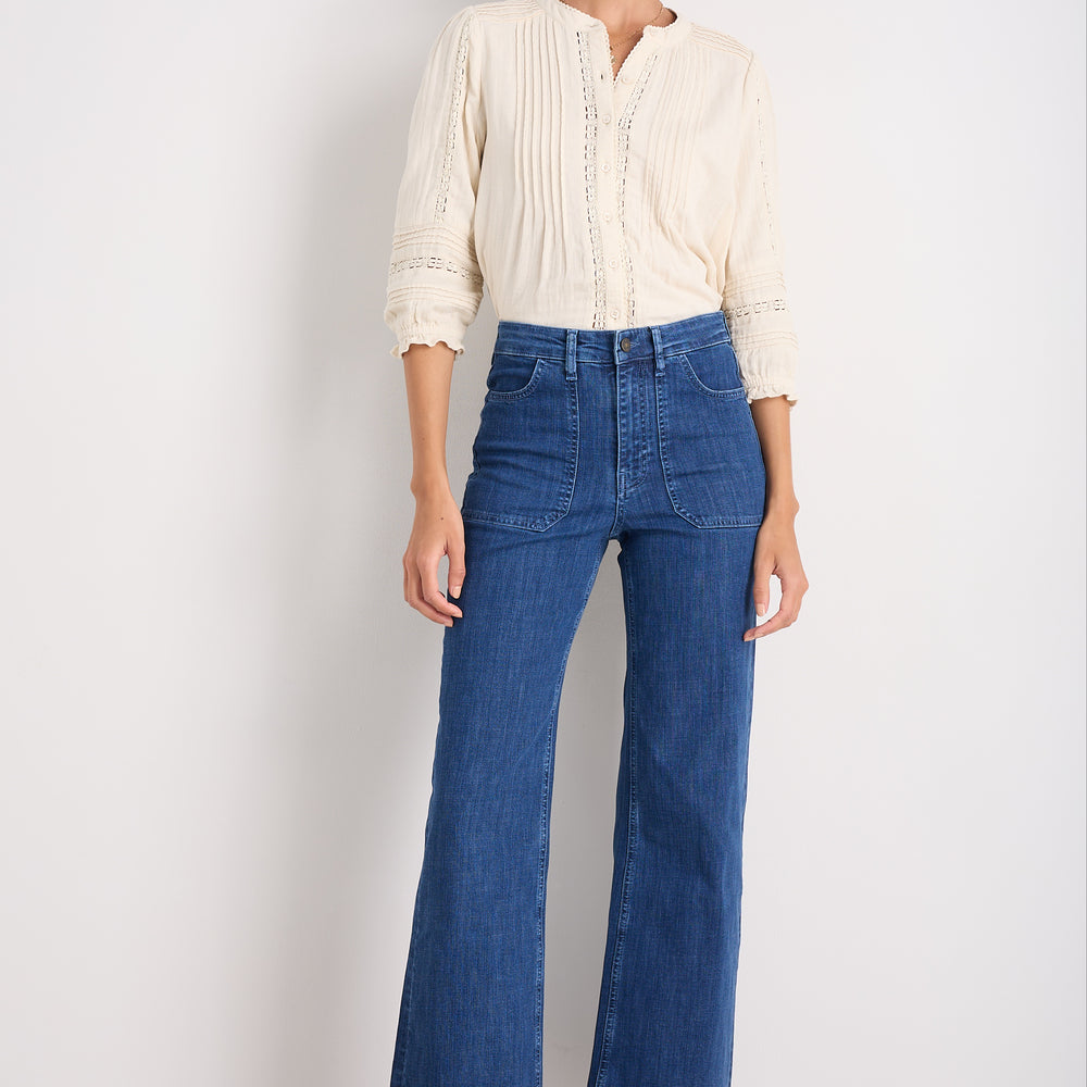 Flossie Flare Jean - Mid Wash