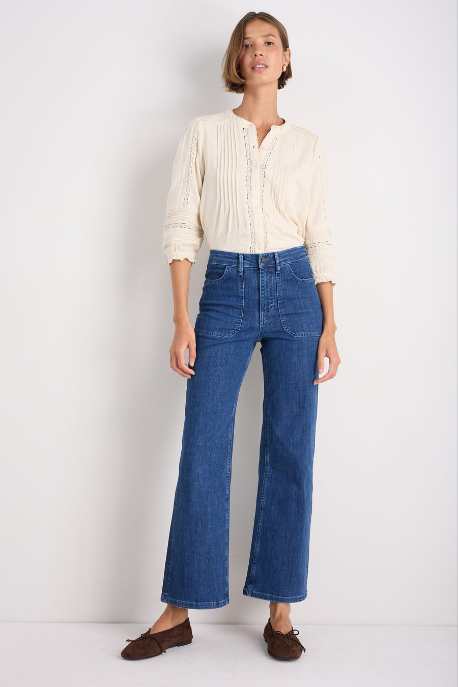 Flossie Flare Jean - Mid Wash