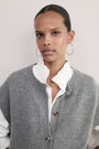 Klara Button Through Tank - Mid Grey Melange