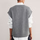 Klara Button Through Tank - Mid Grey Melange