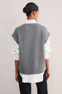 Klara Button Through Tank - Mid Grey Melange