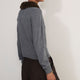 Lana Fur Collar Cardigan - Mid Grey Melange