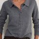 Lana Fur Collar Cardigan - Mid Grey Melange