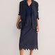 Lani Lace Trim Skirt - Navy Pinstripe