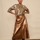 Lateisha Faux Leather Skirt - Bronze