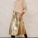 Lateisha Faux Leather Skirt - Metallic Gold