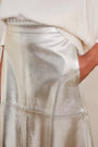 Lateisha Faux Leather Skirt - Silver